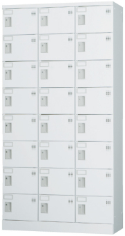 24人用ロッカー（3列8段） GLK-D24T ダイヤル錠 幅900×奥行380×高さ1790