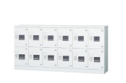 12人用ロッカー（6列2段） GLK-S12YSW 窓付き（シリンダー錠・受注生産） 幅1800×奥行380×高さ880mm