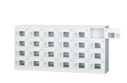 24人用ロッカー（6列4段） GLK-S24YW 窓付き（シリンダー錠・受注生産） 幅1800×奥行380×高さ880mm