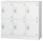 6人用ロッカー（3列2段）GLK-K6S ※鍵無しタイプ 幅900×奥行380×高さ880