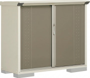 【6月末まで限定特価】GP-135DF  （本体ムーンホワイト）  タクボ物置グランプレステージジャンプ 全面棚タイプ 幅1304×奥行530×高さ1100mm