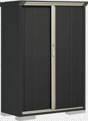 【6月末まで限定特価】GPY-115BF  （本体アイボリーブラック）  タクボ物置グランプレステージジャンプ 全面棚タイプ 幅1120×奥行530×高さ1600mm