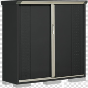 【6月末まで限定特価】GPY-155CF  （本体アイボリーブラック）  タクボ物置グランプレステージジャンプ 全面棚タイプ 幅1488×奥行530×高さ1400mm