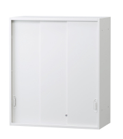 スチール3枚引き違い書庫（受注生産） 上置き用 HOS-HKS3USX 幅900×奥行400×高さ1050mm