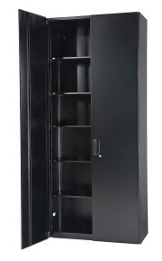 スチール 両開き書庫 下置き用 HOS-HRLX-B 幅900×奥行450×高さ2100mm