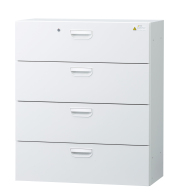 スチール ラテラル書庫4段（受注生産） 下置き用 HOS-L4SX 幅900×奥行400×高さ1050mm