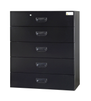 スチール ラテラル書庫5段（受注生産） 下置き用 HOS-L5SX-B 幅900×奥行400×高さ1050mm