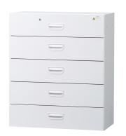スチール ラテラル書庫5段（受注生産） 下置き用 HOS-L5SX 幅900×奥行400×高さ1050mm