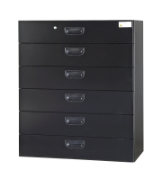 スチール ラテラル書庫6段（受注生産） 下置き用 HOS-L6SX-B 幅900×奥行400×高さ1050mm