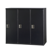 スチール 片開き書庫3列 上下兼用・シリンダー錠 HOS-SS31-B 幅900×奥行450×高さ820mm