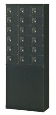 KLKK-18H-DBK (ダイヤル錠タイプ) 18人用貴重品ロッカー 幅600×奥行300×高さ1600mm