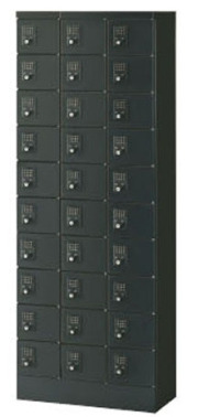 KLKK-30-CBK (IC錠タイプ) 30人用貴重品ロッカー 幅600×奥行300×高さ1600mm