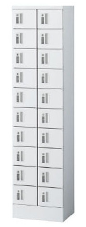 KLKW-20-R (コインリターン錠タイプ) 20人用貴重品ロッカー 幅400×奥行300×高さ1600mm