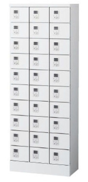 KLKW-30-K (錠無しタイプ) 30人用貴重品ロッカー 幅600×奥行300×高さ1600mm