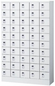 KLKW-50-B (ボタン錠タイプ) 50人用貴重品ロッカー 幅1000×奥行300×高さ1600mm