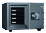 日本アイ・エス・ケイ（King CROWN）製の指紋認証タイプの耐火金庫