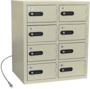 LK-308PSE エーコー パーソナル充電ロッカー（2列4段・8人用）幅417×奥行320×高さ485mm