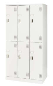 スチール 6人用ロッカー（組立式）  NAL-S6 幅900×奥行515×高さ1790mm