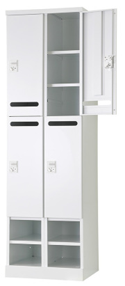4人用更衣ロッカー　可動棚式 ダイヤル錠タイプ RLK-TAKD4452-WTW 幅525×奥行515×高さ1790mm