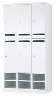 6人用更衣ロッカー　可動棚式 ダイヤル錠タイプ RLK-TAKD6490-WTW 幅900×奥行515×高さ1790mm
