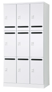 9人用更衣ロッカー　可動棚式 ダイヤル錠タイプ RLK-TAKD9390-WTW 幅900×奥行515×高さ1790mm