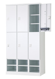 6人用更衣ロッカー　可動棚式 ダイヤル錠タイプ RLK-TKKD6490-WTW 幅900×奥行515×高さ1790mm