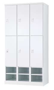6人用更衣ロッカー　ハンガーパイプ式 ダイヤル錠タイプ RLK-TKPD6490-WTW 幅900×奥行515×高さ1790mm