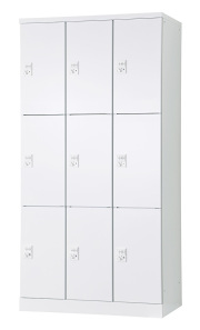 9人用更衣ロッカー エンプティ式 ダイヤル錠タイプ RLK-TTD9390-WTW 幅900×奥行515×高さ1790mm