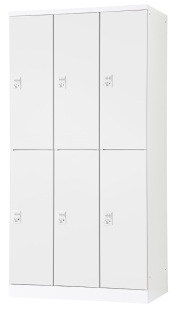 6人用更衣ロッカー　可動棚式 ダイヤル錠タイプ RLK-TTKD6290-WTW 幅900×奥行515×高さ1790mm