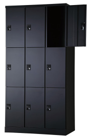 9人用更衣ロッカー　可動棚式 ダイヤル錠タイプ RLK-TTKD9390-BMB 幅900×奥行515×高さ1790mm