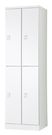 4人用更衣ロッカー　ハンガーパイプ式 ダイヤル錠タイプ RLK-TTPD4252-WTW 幅525×奥行515×高さ1790mm