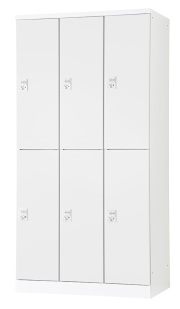 6人用更衣ロッカー　ハンガーパイプ式 ダイヤル錠タイプ RLK-TTPD6290-WTW 幅900×奥行515×高さ1790mm