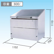 SH-600 大型ゴミ置場ステンレスくん　幅1152×奥行750×高さ1110mm