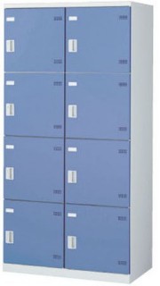 SLBB-8W-D2 （ダイヤル錠・扉色 ブルー） SEIKO FAMILY 生興 8人用ロッカー 幅900×奥行515×高さ1800mm