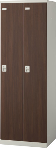 SLBD-2-D2 （ダイヤル錠・扉色 ウォールナット） SEIKO FAMILY 生興 2人用ロッカー 幅600×奥行515×高さ1800mm