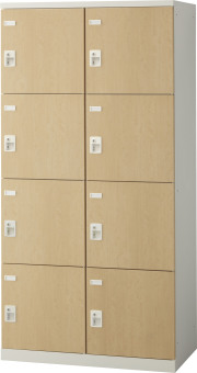 SLBL-8W-D2 （ダイヤル錠・扉色 ナチュラル） SEIKO FAMILY 生興 8人用ロッカー 幅900×奥行515×高さ1800mm