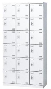 SLBW-18-S2 SEIKO FAMILY 生興 3列6段/18人用シューズボックス 錠付きタイプ 幅900×奥行350×高さ1800mm