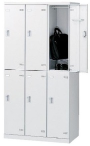 SLBW-6-D2 （ダイヤル錠・扉色 ホワイト） SEIKO FAMILY 生興 6人用ロッカー 幅900×奥行515×高さ1800mm