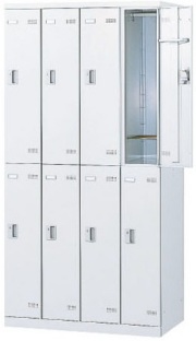 SLBW-8-D2 （ダイヤル錠・扉色 ホワイト） SEIKO FAMILY 生興 8人用ロッカー 幅900×奥行515×高さ1800mm