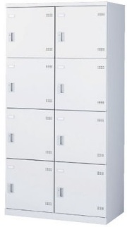 SLBW-8W-D2 （ダイヤル錠・扉色 ホワイト） SEIKO FAMILY 生興 8人用ロッカー 幅900×奥行515×高さ1800mm