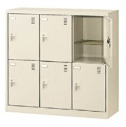 SLC-M6-K2 3列2段・6人用シューズロッカー（錠無し） 幅900×奥行380×高さ880mm