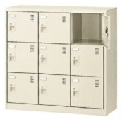SLC-M9-S2 3列3段・9人用シューズロッカー（錠付） 幅900×奥行380×高さ880mm