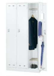 SLDW-3-B 3人用ロッカー（ボタン錠） 幅900×奥行515×高さ1790mm