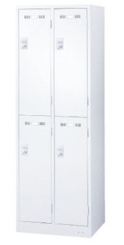 SLDW-4S-B 2段4人用ロッカー（ボタン錠） 幅608×奥行515×高さ1790mm