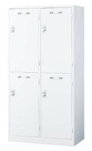 SLDW-4WS-T ワイド2段4人用ロッカー（内筒交換錠） 幅900×奥行515×高さ1790mm