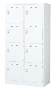 SLDW-8W-T 4段・8人用ロッカー（内筒交換錠） 幅900×奥行515×高さ1790mm