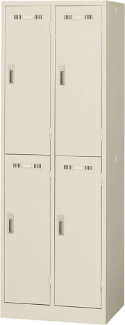 SLK-4S 生興（SEIKO） 2段・4人用ロッカー（シリンダー錠） 幅608×奥行515×高さ1790mm