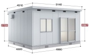 SS3-5042JUB イナバ物置 コモ・スペース 多雪型 間口4980×奥行4220×高さ2867（2728）mm
