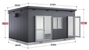 SS3-5636JPC イナバ物置 コモ・スペース 一般型 間口5560×奥行3640×高さ2867（2728）mm