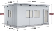 SS3-5636JUA イナバ物置 コモ・スペース 多雪型 間口5560×奥行3640×高さ2867（2728）mm